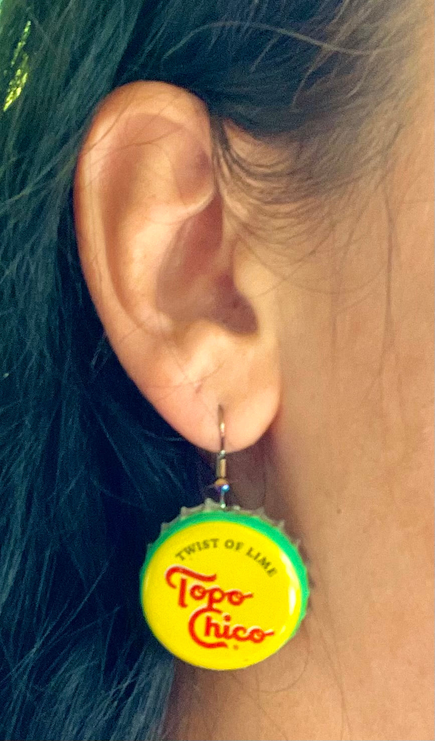 Bottle Cap Earrings Topo Chico