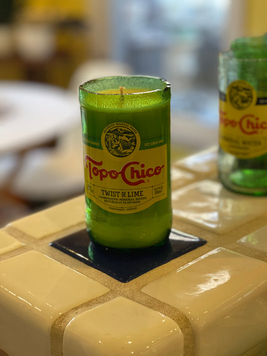 Topo Chico Soy Candle handmade - variety of scents