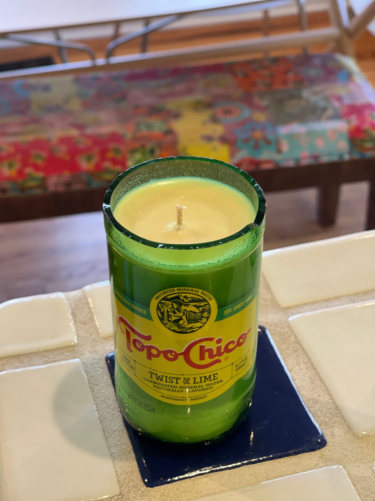 Topo Chico Soy Candle handmade - variety of scents