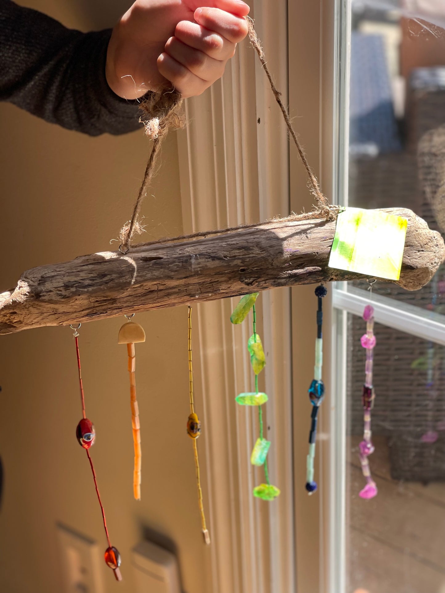 Driftwood Rainbow Suncatcher Mobile