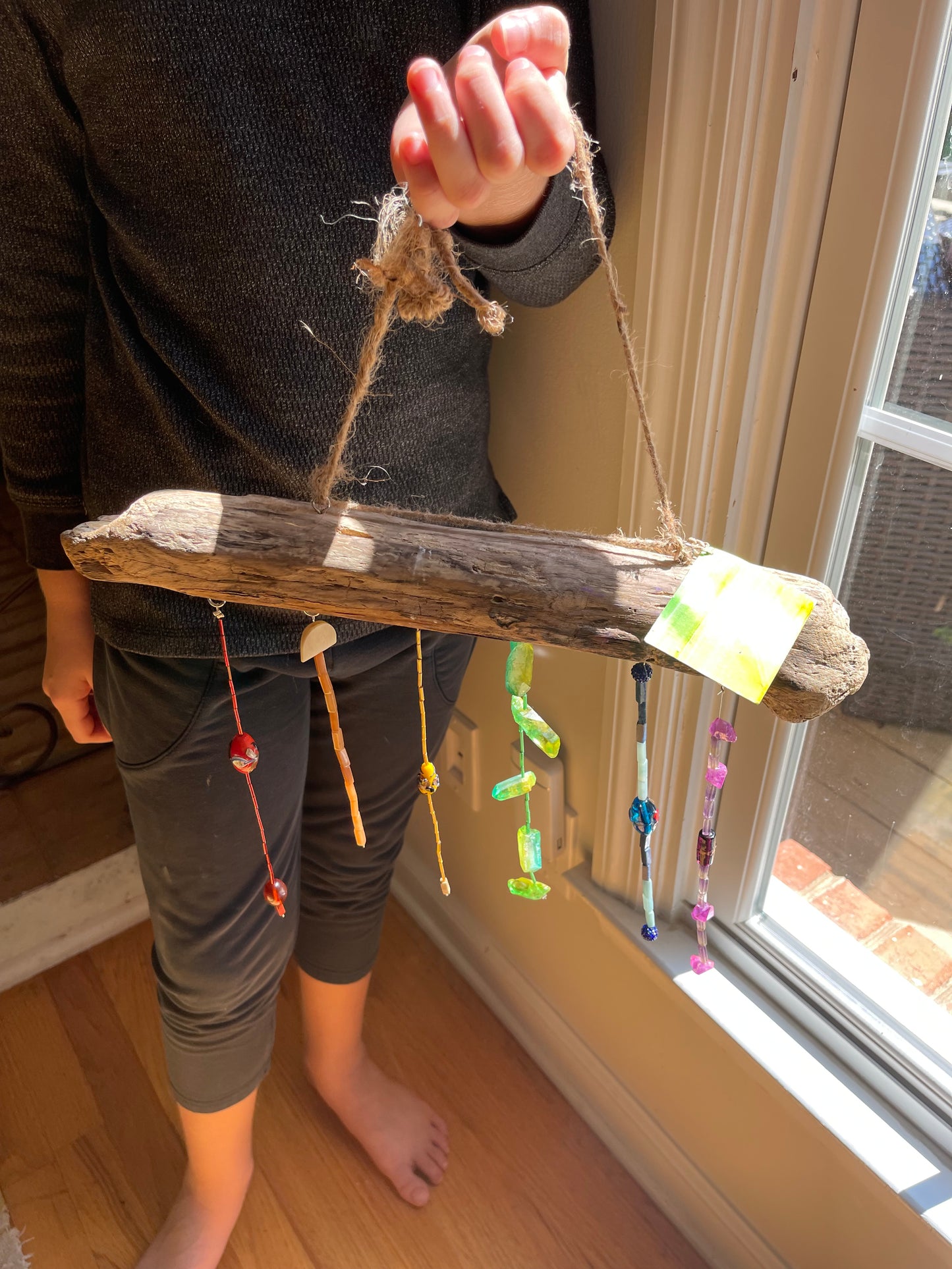 Driftwood Rainbow Suncatcher Mobile